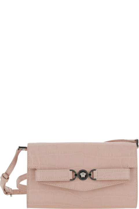 Clutches for Women Versace Mini Bag Calf Embossing Croco
