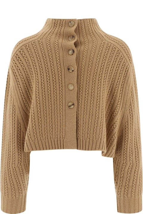 Sweaters for Women Max Mara Hodeida High Neck Cropped Cardigan