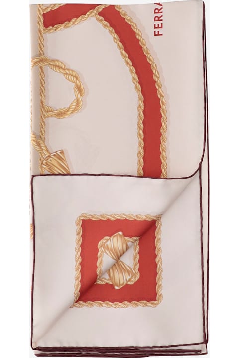 Ferragamo Silk Scarf With Chains Pattern | italist