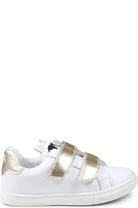 أدوات منزلية Karl Lagerfeld Kids White Sneakers For Girl With Choupette