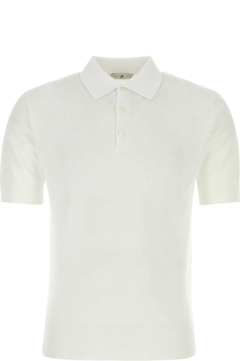 メンズ PT Torinoのトップス PT Torino White Cotton Polo Shirt