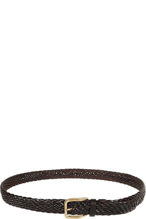 Fashion for Men Brunello Cucinelli Interwoven-designed Buckle Fastened Belt