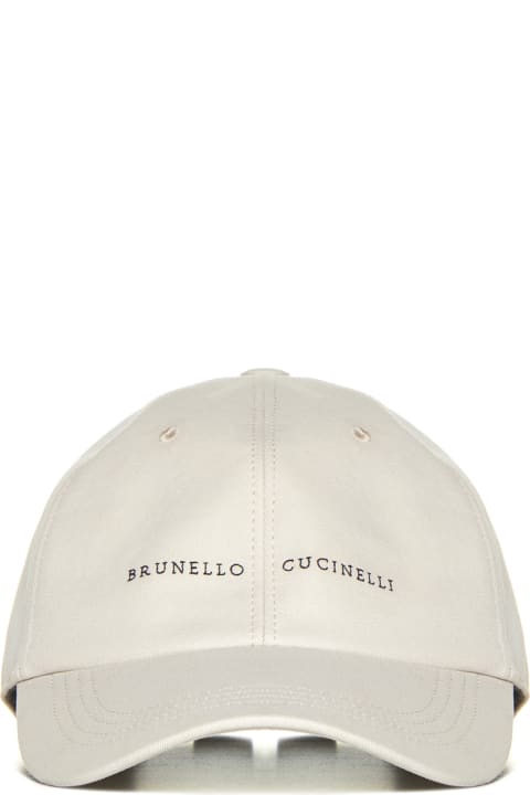 メンズ Brunello Cucinelliのアクセサリー Brunello Cucinelli Embroidered Logo Baseball Cap