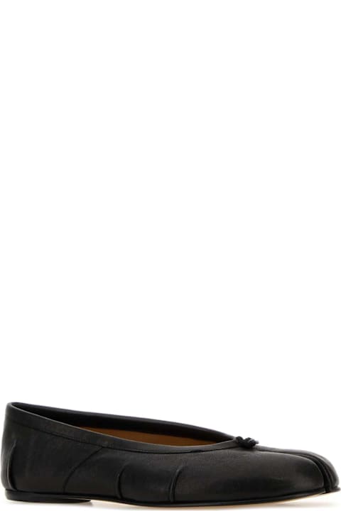 Maison Margiela Black Leather Tabi Ballerinas