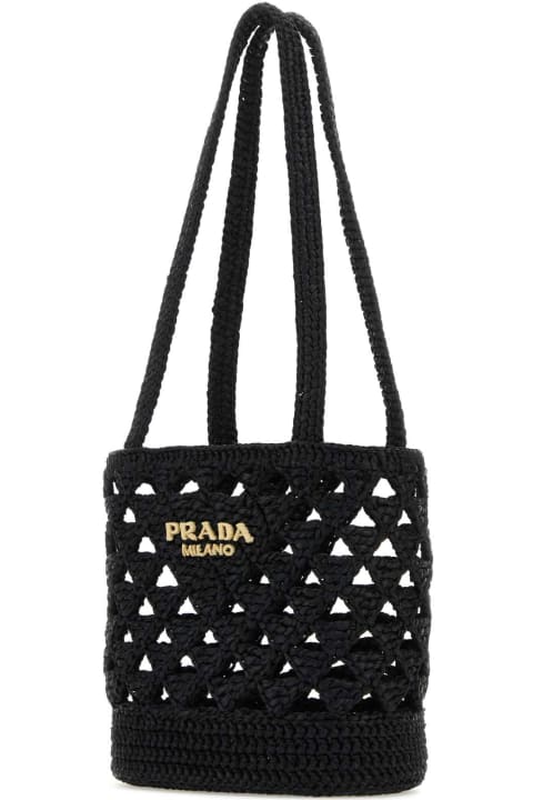 Prada Totes for Women Prada Black Straw Handbag