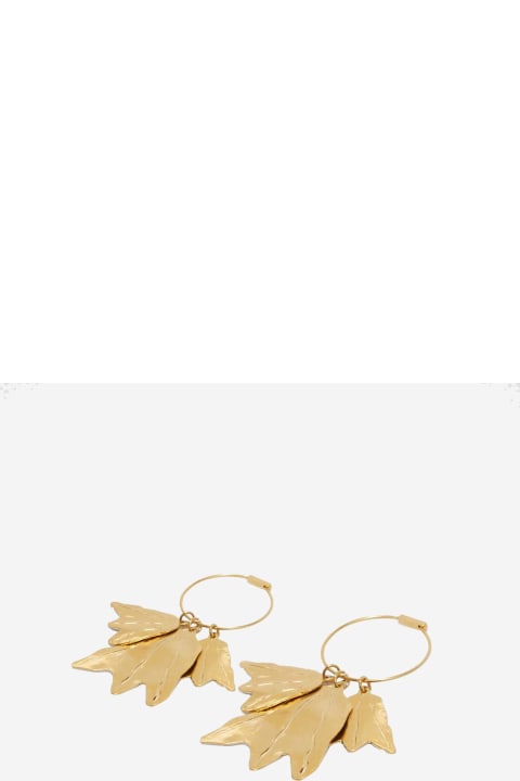Jewelry for Women Jil Sander Hoop Earrings With Leaf Charm