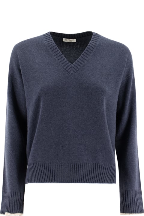 Sweaters for Women Brunello Cucinelli V Neck Sweater