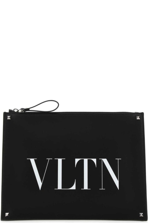 メンズ バッグ Valentino Garavani Valentino Garavani Rockstud Vltn Zip-up Clutch Bag