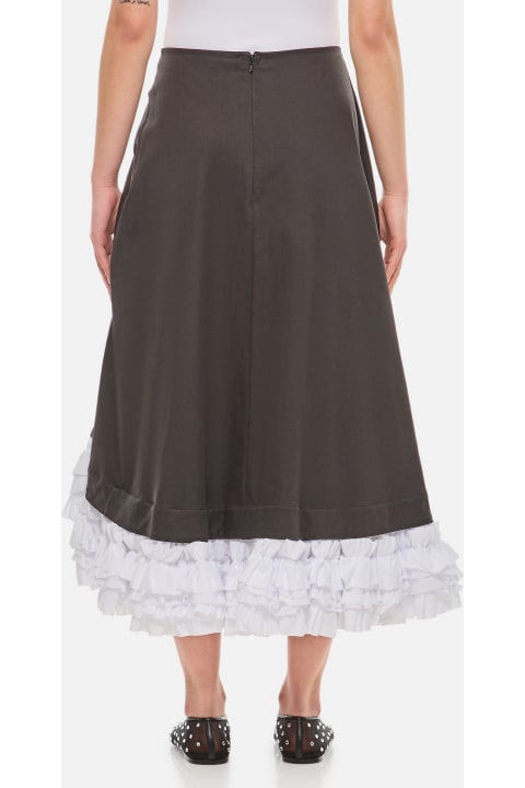 Molly Goddard Skirts for Women Molly Goddard Jules Cotton Midi Skirt