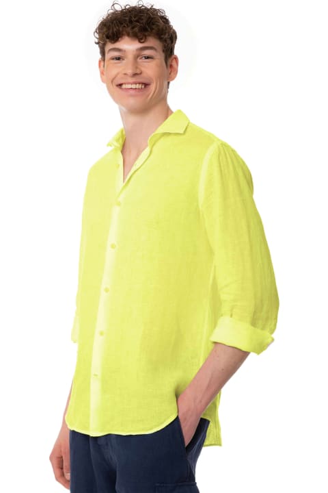 Homeware MC2 Saint Barth Man Yellow Linen Pamplona Shirt