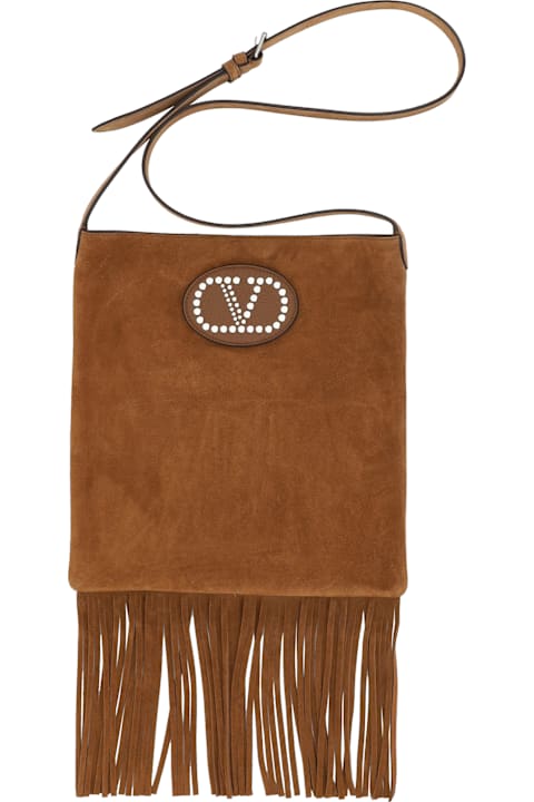 أدوات منزلية Valentino Garavani Suede Leather Shoulder Bag