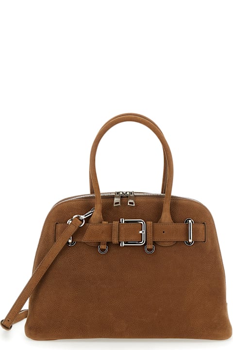 OSOI for Women OSOI 'zip Brocle' Brown Handbag With Belt With Metal Buckle And Top Shoulder Strap In Leather Woman