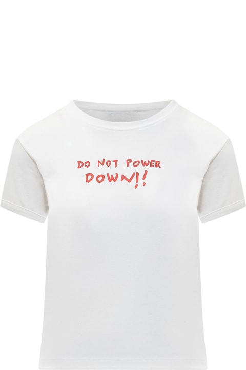 Coperni ملابس علوية لـ السيدات Coperni T-shirt With Power Down Logo