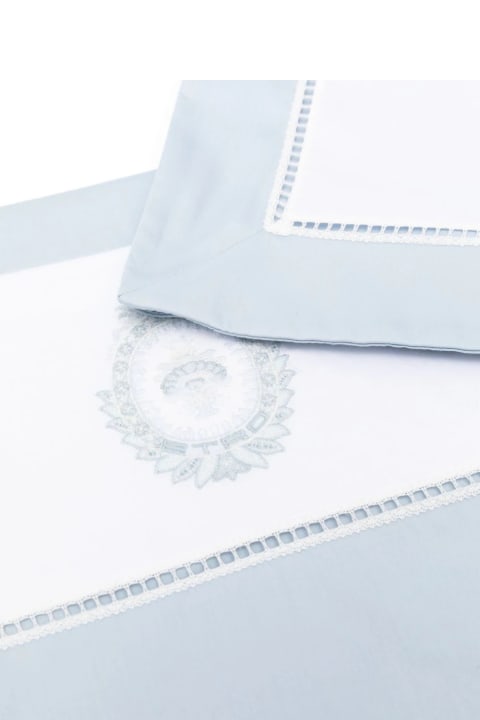 Etro Accessories & Gifts for Baby Boys Etro Set Of Three Light Blue And White Sheets With Embroidery