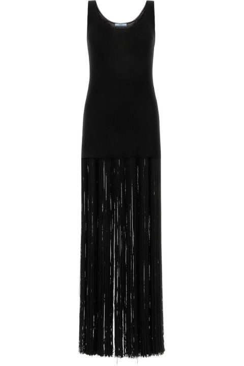 Prada Sale for Women Prada Black Silk Long Dress