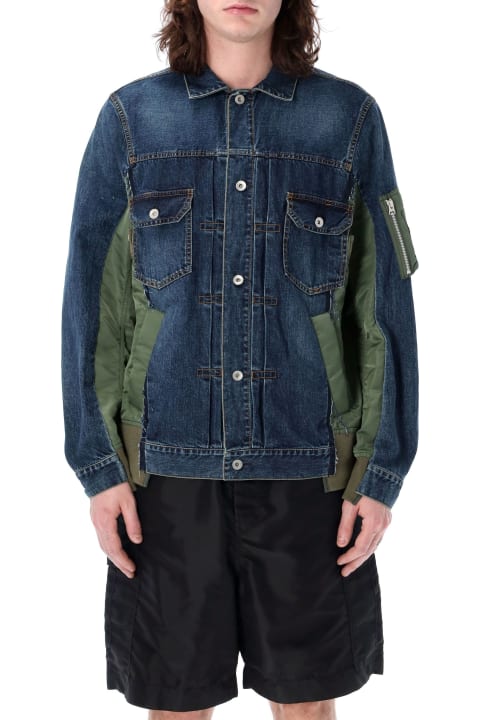 Sacai Coats & Jackets for Men Sacai Paneled Denim Jacket