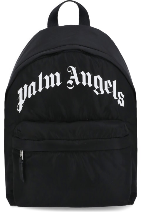 Fashion for Boys Palm Angels Curved Logo Backpack