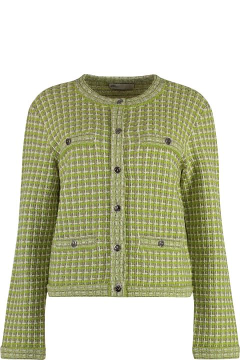 Homeware Tory Burch Kendra Jacquard Knit Cardigan