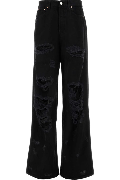 Fashion for Women VETEMENTS Black Denim Baggy Jeans