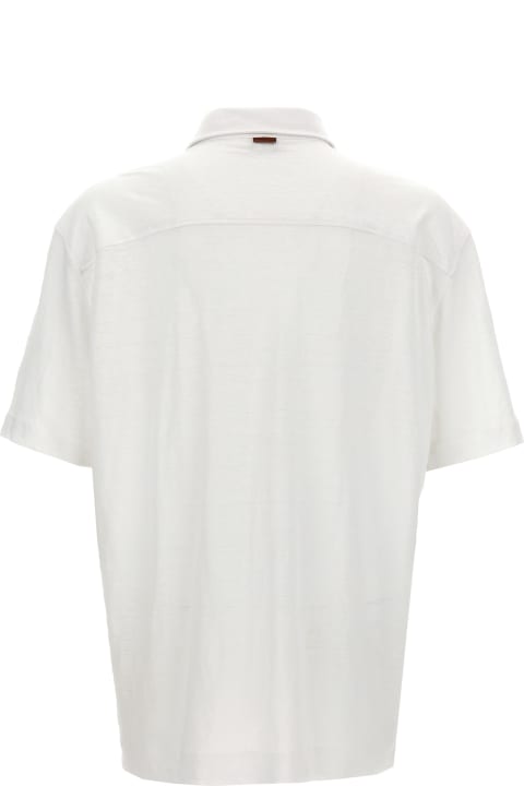メンズ トップス Zegna Linen Polo Shirt