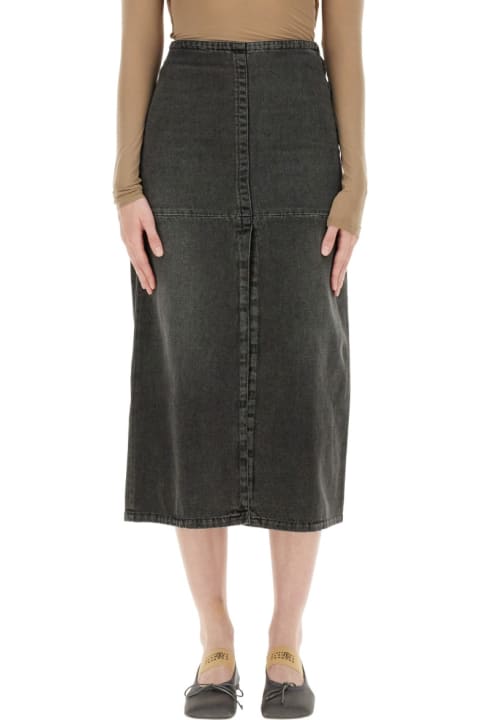 MM6 Maison Margiela لـ Women MM6 Maison Margiela Long Denim Skirt