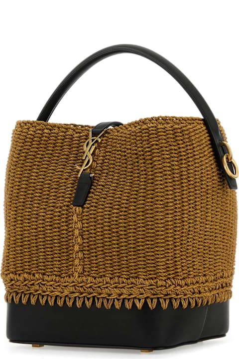 Saint Laurent لـ Kids Saint Laurent Raffia Le 37 Bucket Bag