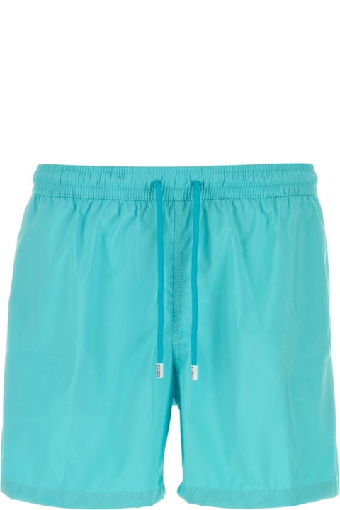 Fedeli Swimwear for Men Fedeli Turquoise Polyester Swimming Shorts