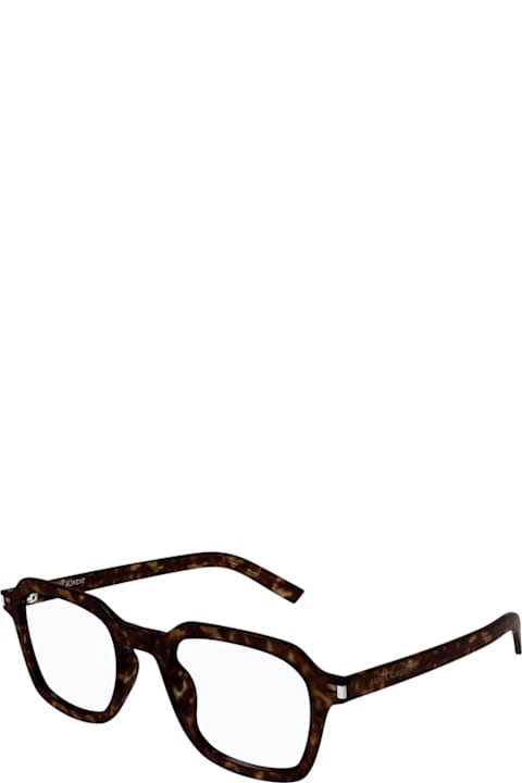 نظارات لـ القسم الرجالي Saint Laurent Eyewear Saint Laurent Sl 715 Slim Opt Linea Corner Angle 002 Havana Glasses