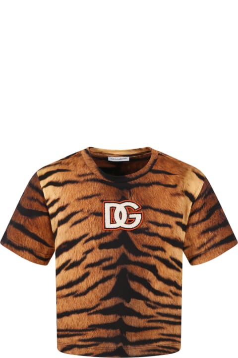 Multicolor T-shirt For Kids With Logo