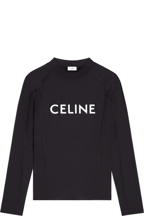 Topwear for Men Celine Surf Logo Stretch-jersey T-shirt