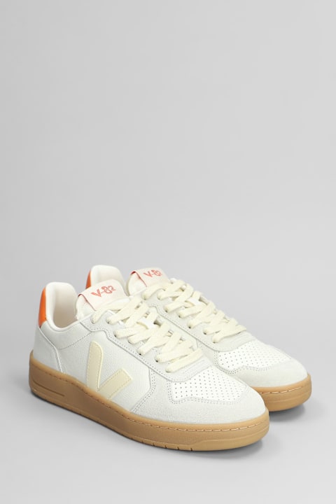 Veja Sneakers for Women Veja V-82 Sneakers In White Suede And Leather