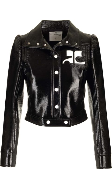 Coats & Jackets for Women Courrèges Black Vinyl Re-edition Jacket