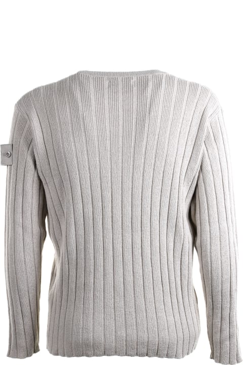 Clothing for Men Stone Island Ribbed Crewneck Sweater