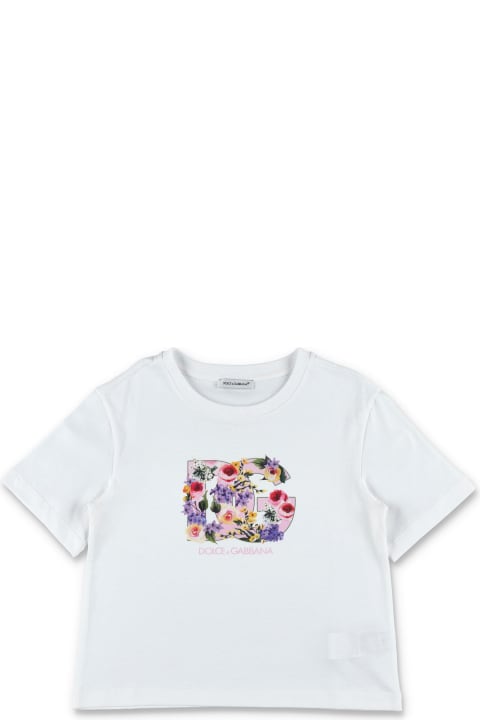 Dolce & Gabbana Topwear for Girls Dolce & Gabbana Cotton Garden Print T-shirt