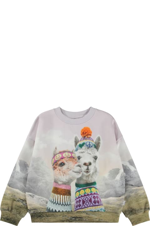 Sweaters & Sweatshirts for Girls Molo Multicolor Sweatshirt Girl Kids