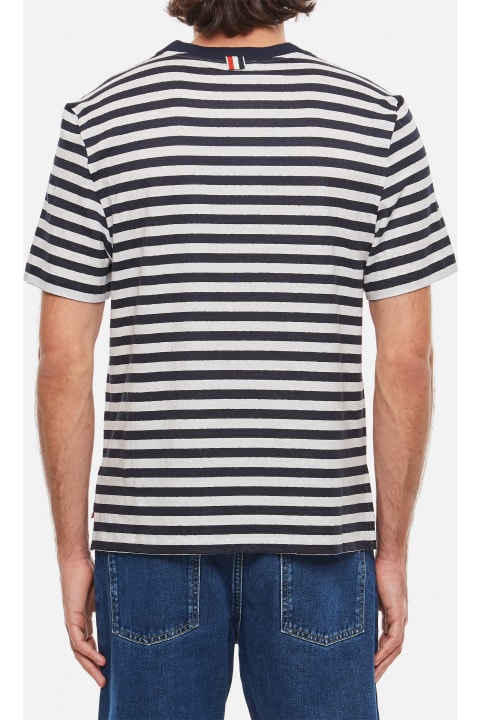 Homeware Thom Browne Linen Striped Pocket T-shirt