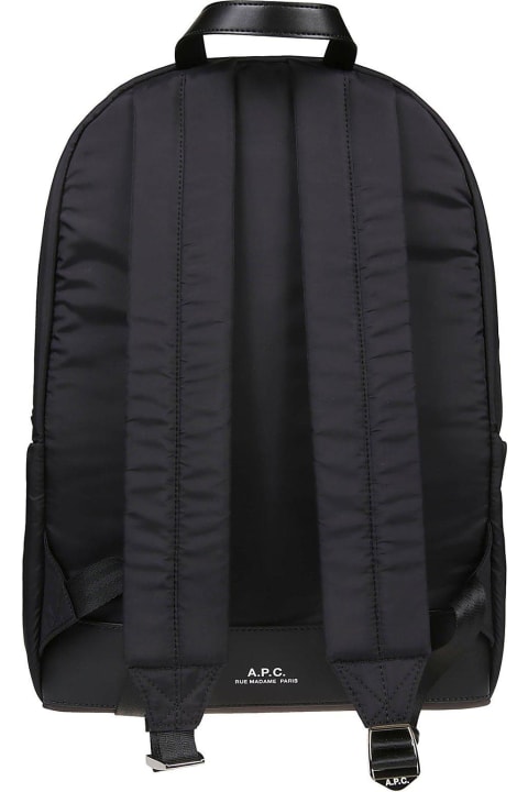 Bags for Men A.P.C. Logo Patch Zip-up Backpack