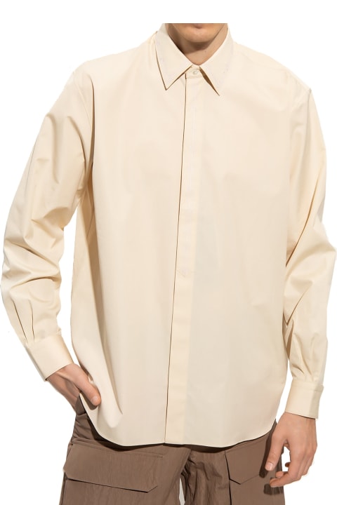 Fendi Sale for Men Fendi Embroidered Cotton Shirt