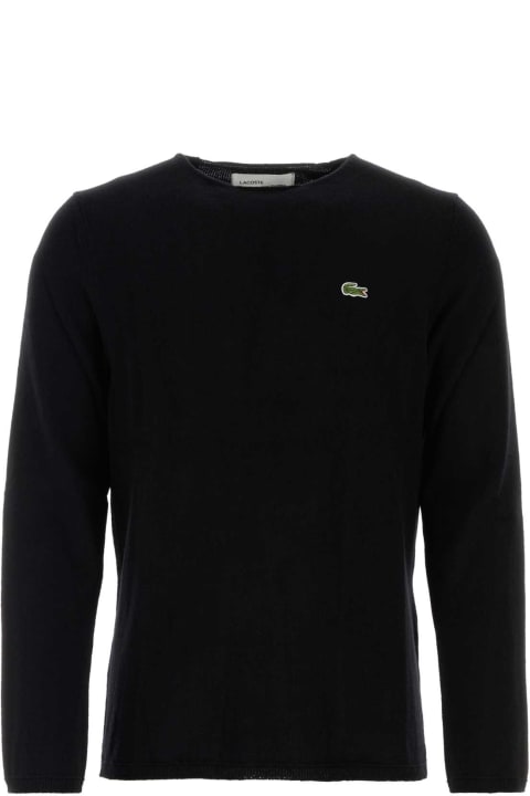 Comme des Garçons Shirt Sweaters for Men Comme des Garçons Shirt Black Wool Comme Des Garã§ons Play X Lacoste Sweater