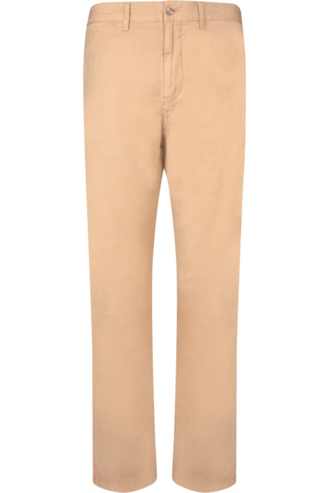 Polo Ralph Lauren Pants for Men Polo Ralph Lauren Straight Beige Linen Trousers By Polo Ralph Lauren