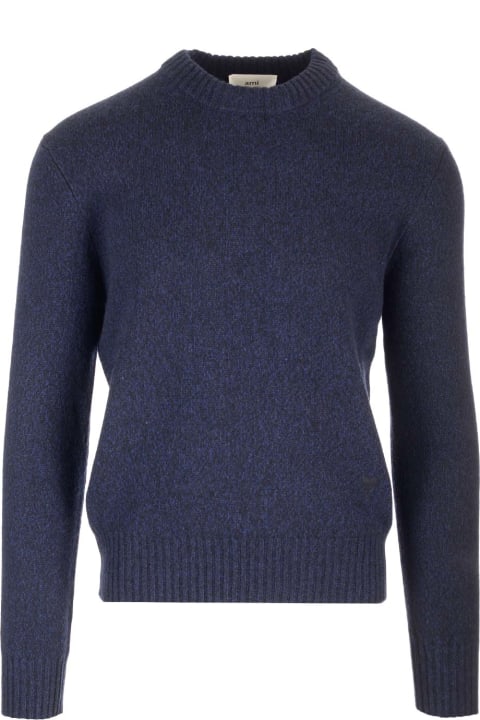 Ami Alexandre Mattiussi Sweaters for Women Ami Alexandre Mattiussi Blue Cashmere And Wool Sweater