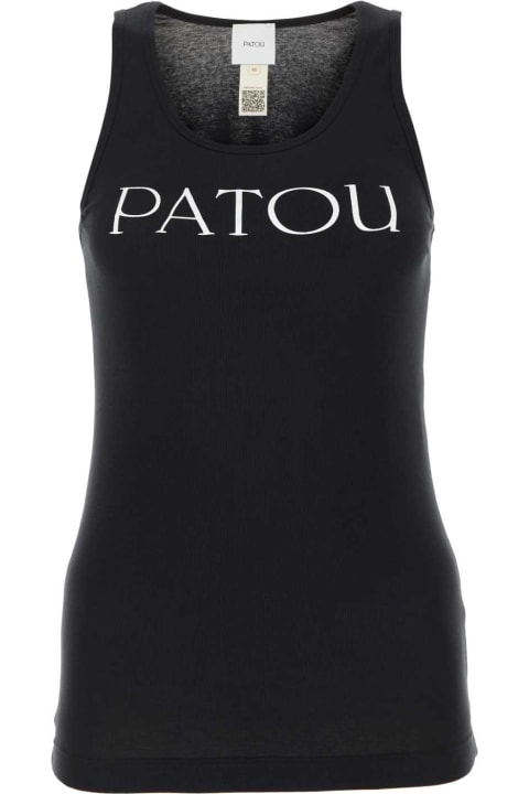 Patou Topwear for Women Patou Black Cotton Tank Top