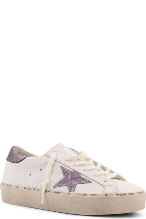 Golden Goose Hi Star Leather Sneakers With Side Logo