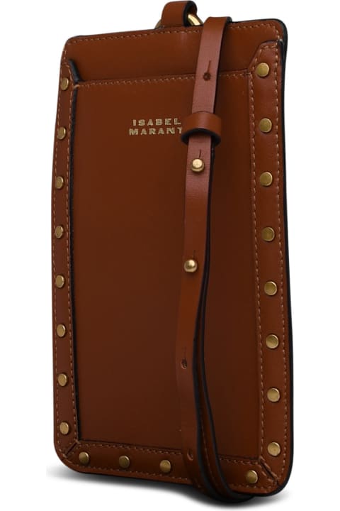 Brown Leather Tieli Mobile Phone Holder