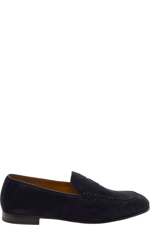 Doucal's Loafers & Boat Shoes for Women Doucal's Blue Pull-on Loafers In Suede Man