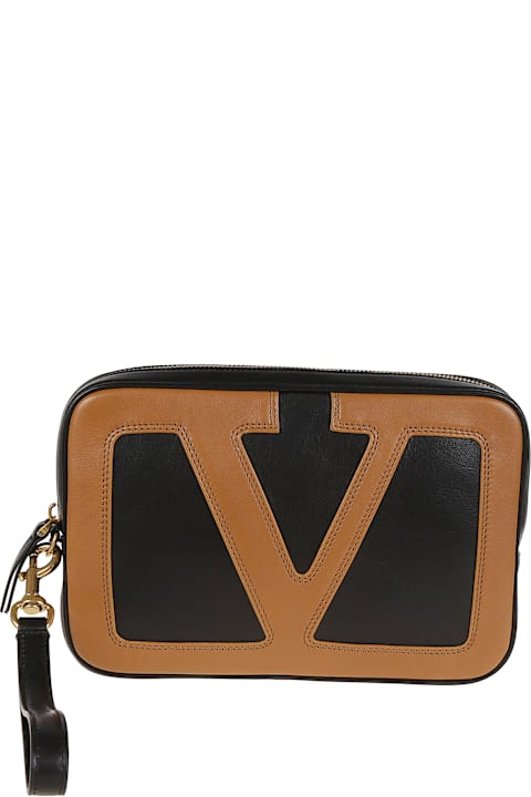 Homeware Valentino Garavani Pouch | Viva Superstar | Nappa Vintage/nappa R./antique Gold