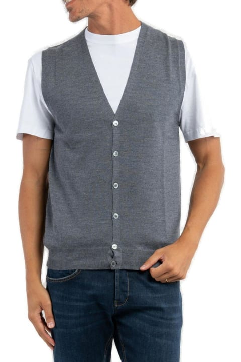 Gran Sasso Coats & Jackets for Men Gran Sasso V-neck Knitted Vest