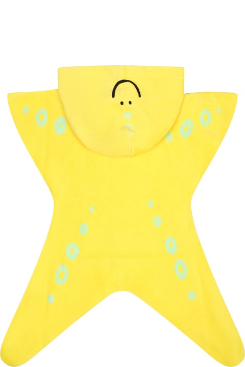Stella McCartney Kids Accessories & Gifts for Baby Girls Stella McCartney Kids Yellow Bathrobe For Baby Kids With Star