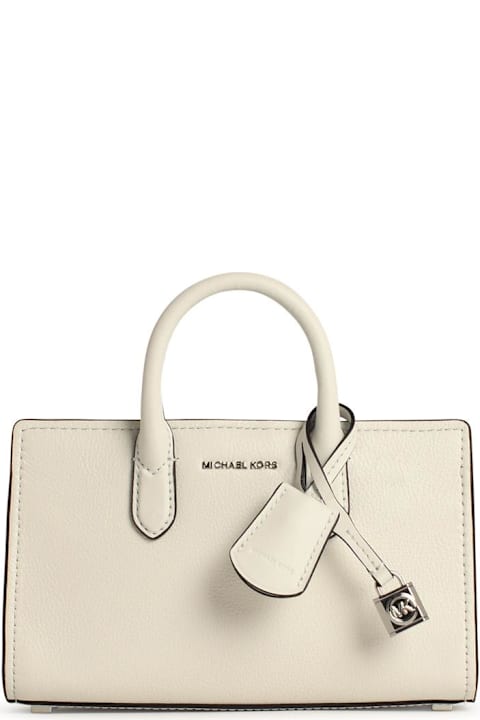 MICHAEL Michael Kors Totes for Women MICHAEL Michael Kors 'scarlett' White Leather Bag