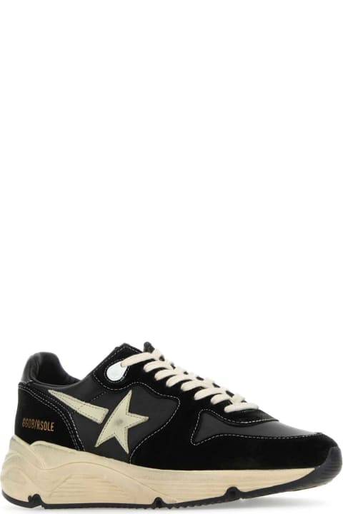 Shoes Sale for Women Golden Goose Black Leather Running Sole Sneakers